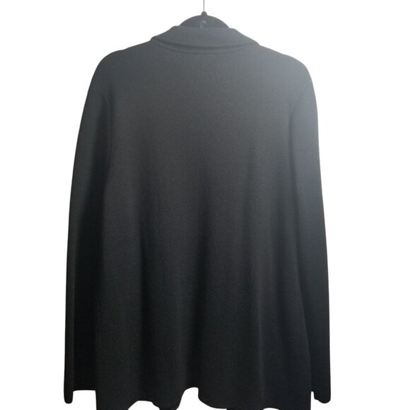 Talbots Womens Black Wool Blend Open Front Blazer Career Office Sz XL - Picture 2 of 5